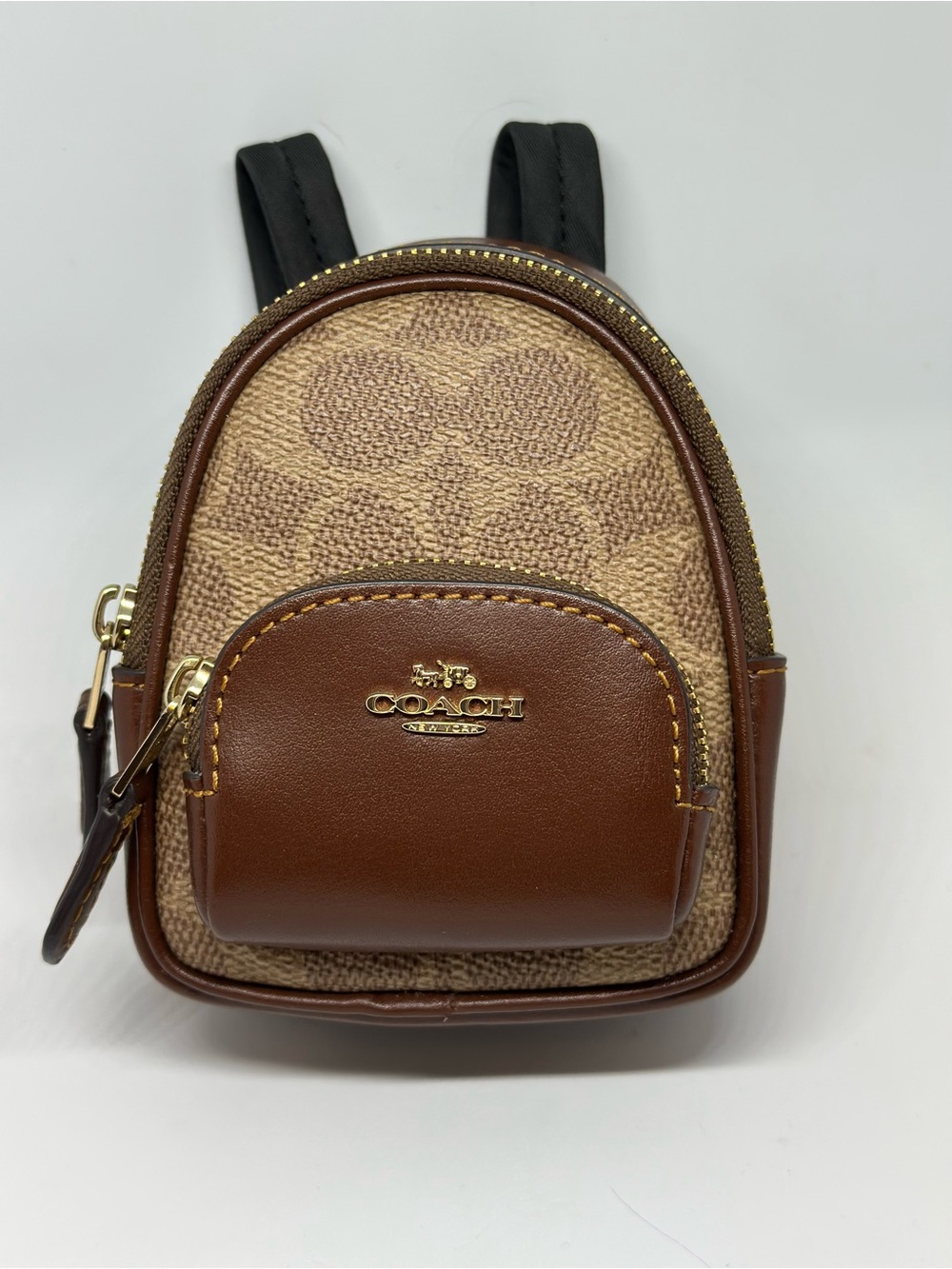 Coach Mini Court Signature Canvas Backpack Bag Charm